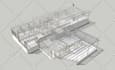 model wood and timber house framing structure in sketchup 3d