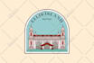 create vintage badge in monoline style unique logo design