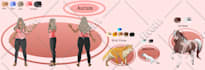 make your oc character sheet with full color palette