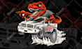 make rat fink cartoon style tshirt illustration