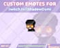 create custom cute chibi twitch emotes and sub badges