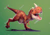 illustrate dinosaur, creature and dragon in digital painting, no ai