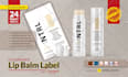 design lip balm label, stickers label badges