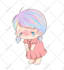 draw cute anime character , chibi character and cute doodle