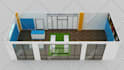 design creative retail store shop in 3d cafes bar