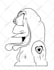 draw black and white funny cartoon line art