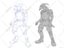 draw monster, creature, fantasy character, for game or comic