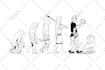 draw simple or detailed line art illustrations