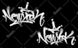 make graffiti tag with spray paint textures for your logo