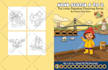 create cute line art drawing for bold and easy coloring book pages