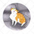 create a quirky and colorful custom cat illustration