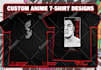 design anime streetwear hoodie back print for clothing brands