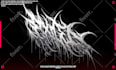 design death metal logo with texture and chrome effect
