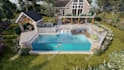 design your swimming pool, villa landscape, and backyard