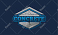 design concrete, slab, construction and builder logo