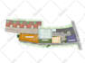 sketch architecture building with watercolor rendering