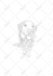 create a custom pet portrait in fine line art, jpg png svg