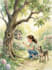 design magical children story book illustration watercolor
