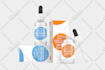 design modern product label and 3d mockup