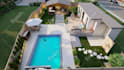 do 3d terrace, pool front and backyard landscape design