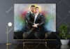draw lovely couple and wedding portrait oil painting