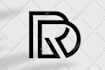 do initial letter word mark monogram custom text based logo