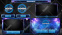 design animated stream overlay twitch package, stream logo, kick anime overlay