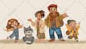 illustrate a childrens book with expressive painterly artwork