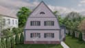 design house exterior model, 3d rendering, walkthrough