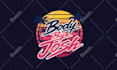 design a retro 80s logo and typography with vintage style