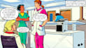 draw a comic book page illustration or webtoon episodes