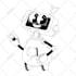 create a unique custom vector illustration in line art style