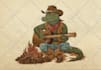 create vintage retro western style illustration and design for you