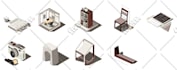 design custom infographic icon with isometric style