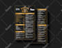 design amazing editable food menu restaurant bi fold, tri fold