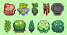 design pixel assets or sprites