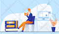 create modern flat design illustration