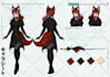 draw custom character sheet, reference sheet design in anime style for oc detail