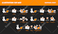 create vector flat illustration for all needs