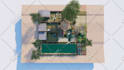 design and render backyard front landscape, garden, pool, patio, park
