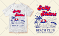 make retro vintage t shirt design for summer beach