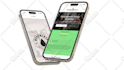 render 3x 3d mockup screens of your app or website