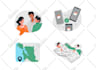 design modern illustration and icon for UI, website, and any