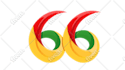 do number and initial name logo