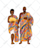 draw a custom african or nigerian wedding illustration in traditional attire