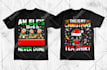do any christmas custom typography t shirt design