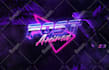 make an 80s style retro text logo