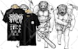 create detailed dark art illustration t shirt, cover design