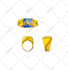 design premium hand sketch jewelry sets