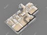 make 2d to 3d floor plan modelling and rendering  by 3ds max